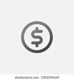 Dollar-Münzsymbol Symbol Vektorgrafik