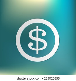 Dollar coin. symbol of money