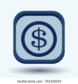 Dollar coin. symbol of money