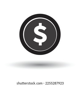 Dollar coin vector growth icon
