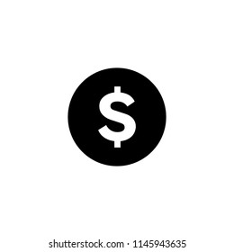 dollar coin  vector icon