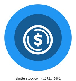 dollar coin vector icon
