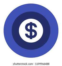 dollar coin vector icon