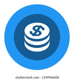 dollar coin vector icon