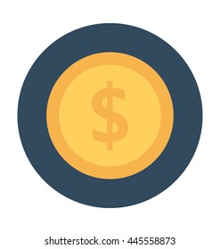 Dollar Coin Vector Icon