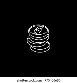 Dollar Coin vector icon