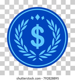 Dollar Coin vector icon. Illustration style is flat iconic symbol on a chess transparent background.