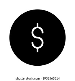 Dollar coin vector icon. Save money, get outline signs, thin linear symbols, flat design for the web, simple style, vector illustration.
