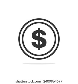 Dollar coin vector illustration design