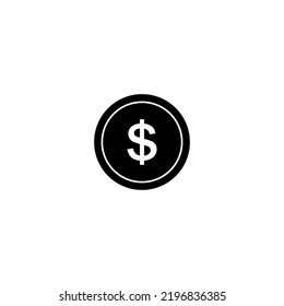 ilustración vectorial de moneda en dólares para un icono, símbolo o logotipo. icono de letra de dólar