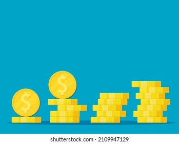 Dollar coin. Vector illustration for web, mobile app in flat design. EPS 10