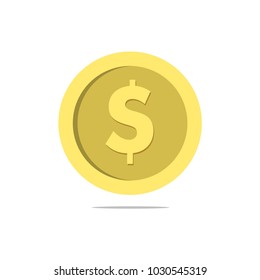 Dollar Coin Vector Template Design
