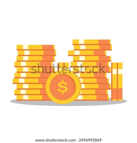 dollar coin vector white bacground