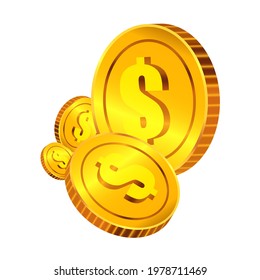 Dollar coins doodle illustration concept icon set. Business, crypto currency, bank, investation, money, coins
