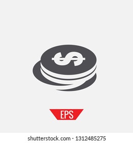 Dollar coins icon