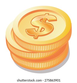 Dollar coins icon