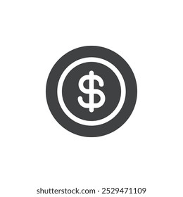 Dollar Coins icon simple vector symbol