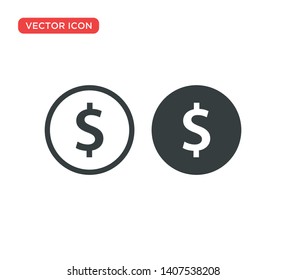 Dollar Coins Icon Vector Illustration Design