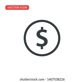 Dollar Coins Icon Vector Illustration Design