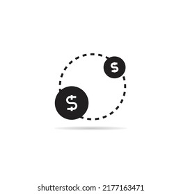 dollar coins icon vector illustration