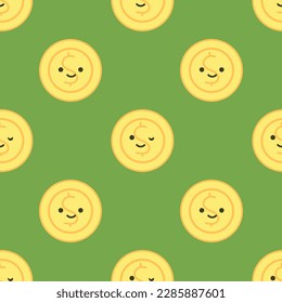 Monedas de dólares sonriendo. patrón de dinero, concepto de éxito financiero, patrón de vector sin fisuras, antecedentes empresariales