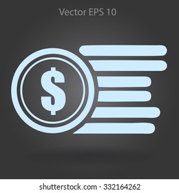 dollar coins vector illustration