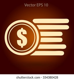 dollar coins vector illustration