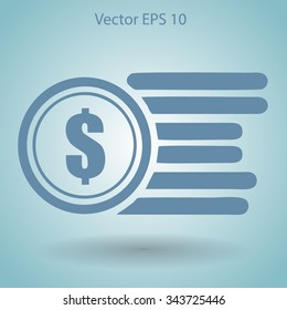 dollar coins vector illustration
