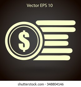 dollar coins vector illustration