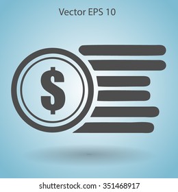 dollar coins vector illustration