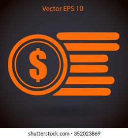 dollar coins vector illustration