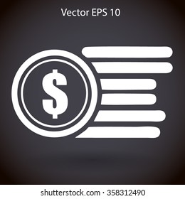dollar coins vector illustration