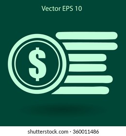 dollar coins vector illustration