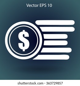 dollar coins vector illustration