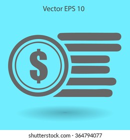dollar coins vector illustration
