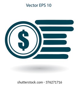 dollar coins vector illustration