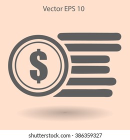 dollar coins vector illustration