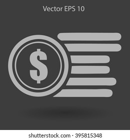 dollar coins vector illustration