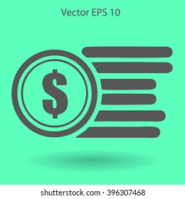 dollar coins vector illustration