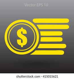dollar coins vector illustration