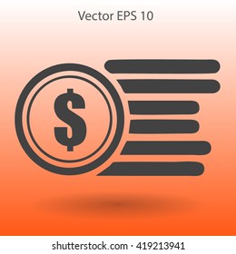 dollar coins vector illustration