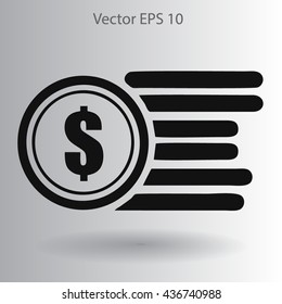 dollar coins vector illustration