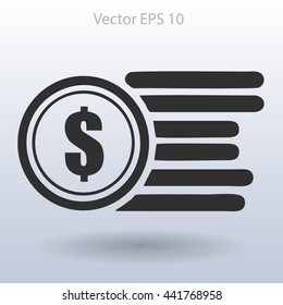 dollar coins vector illustration