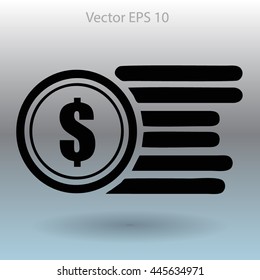 dollar coins vector illustration