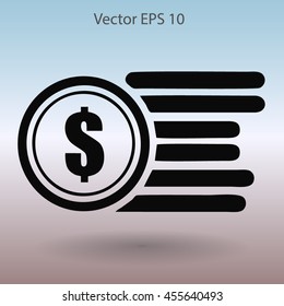 dollar coins vector illustration