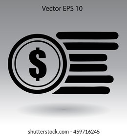 dollar coins vector illustration