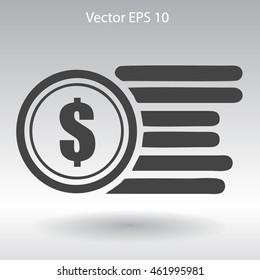 dollar coins vector illustration