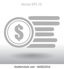 dollar coins vector illustration