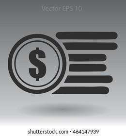 dollar coins vector illustration