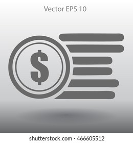 dollar coins vector illustration